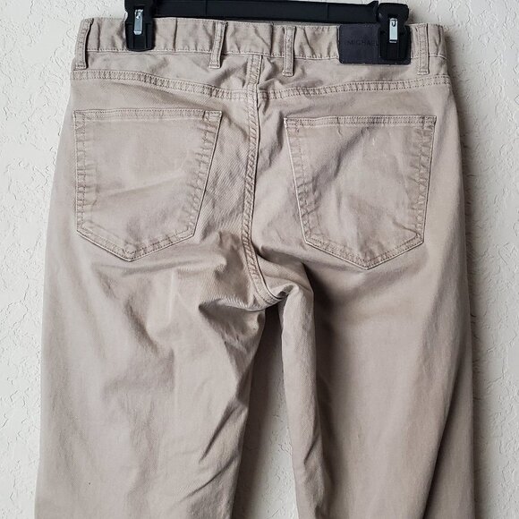 MICHAEL KORS MENS Parker Slim-Fit Stretch-Twill Pants 30/32 - Picture 6 of 9
